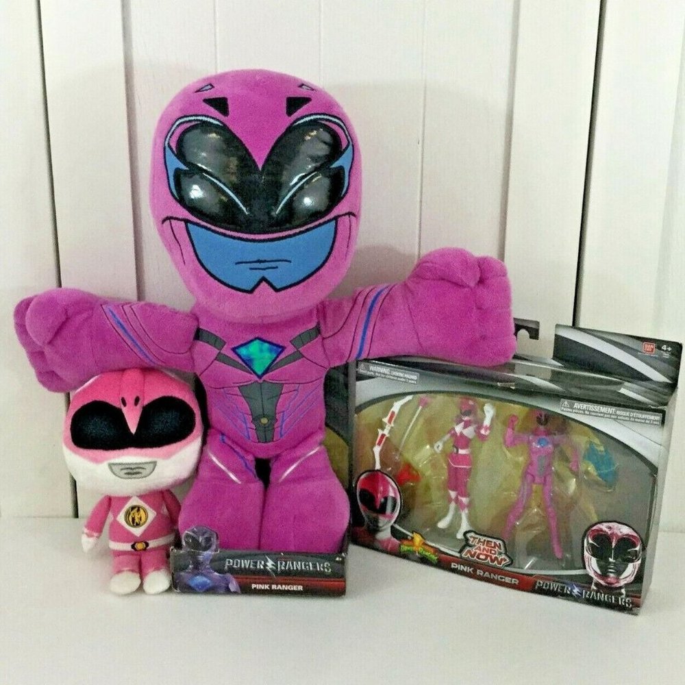 Power Rangers Pink Ranger Mixed Lot Plush and Action Figures